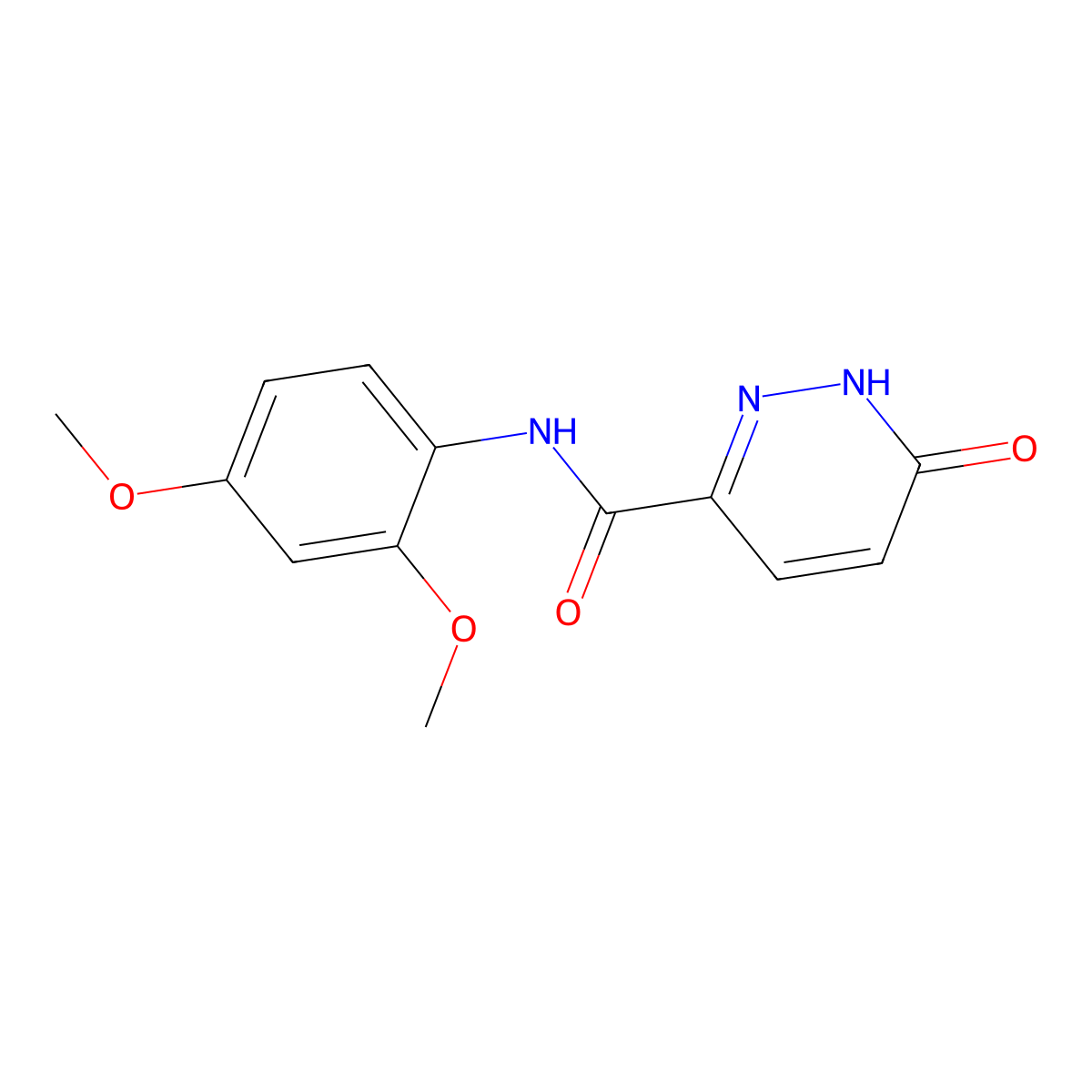 N-(2,4-dimethoxyphenyl)-6-oxo-1,6-dihydropyridazine-3-carboxamide molecular structure, CAS 848728-38-1
