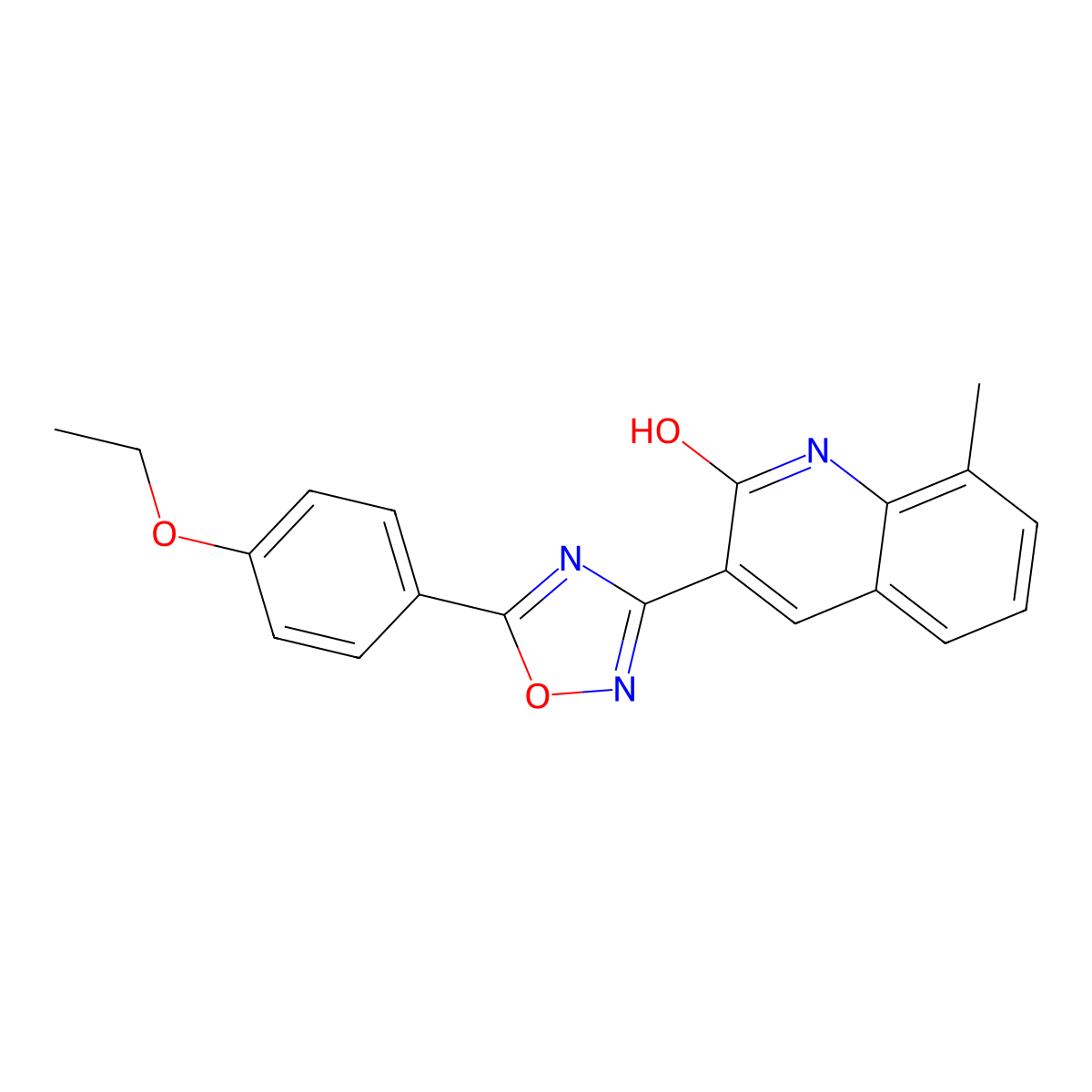 3-(5-(4-Ethoxyphenyl)-1,2,4-oxadiazol-3-yl)-8-methylquinolin-2-ol molecular structure, CAS 848729-59-9
