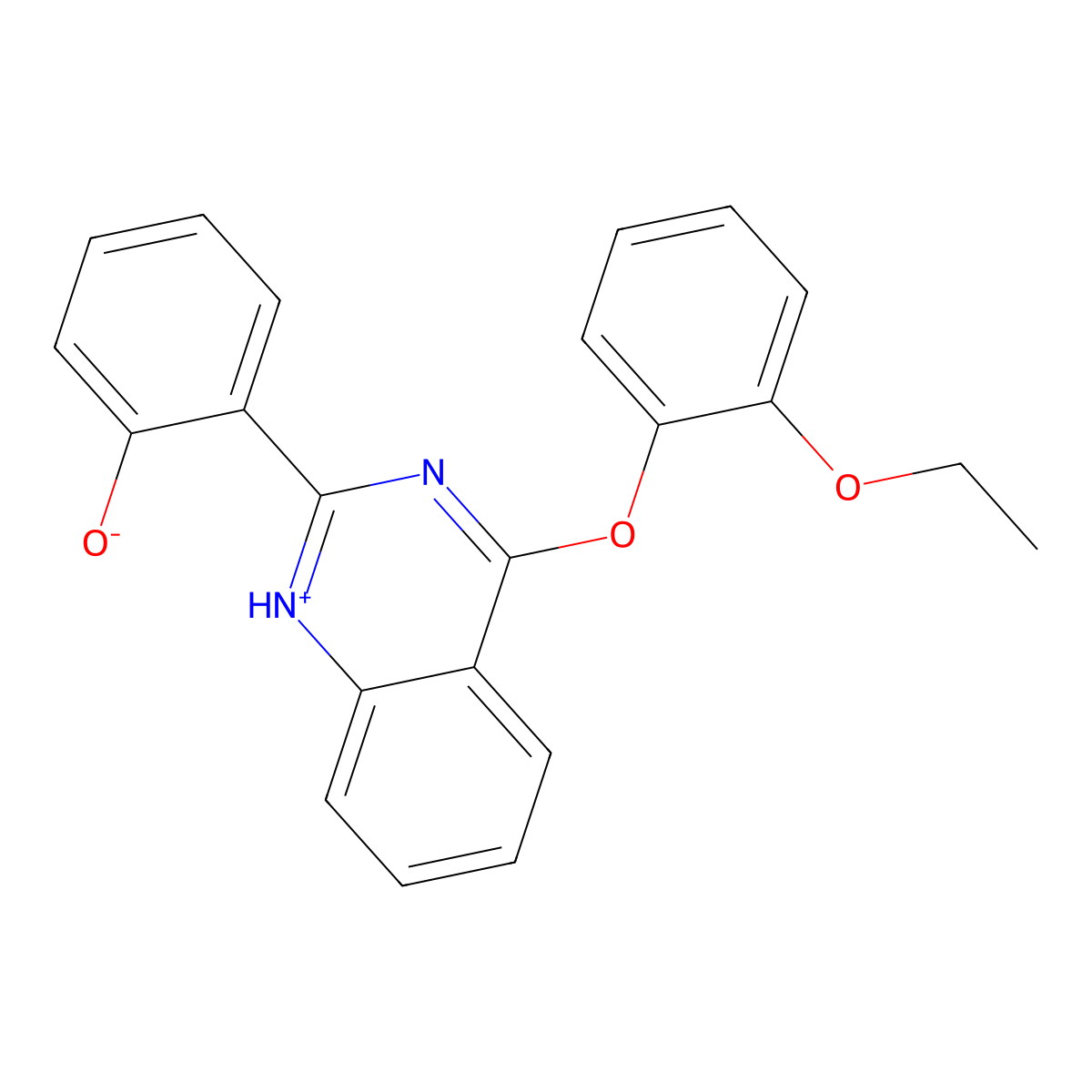 2-[4-(2-Ethoxyphenoxy)quinazolin-1-ium-2-yl]phenolate molecular structure, CAS 848730-41-6