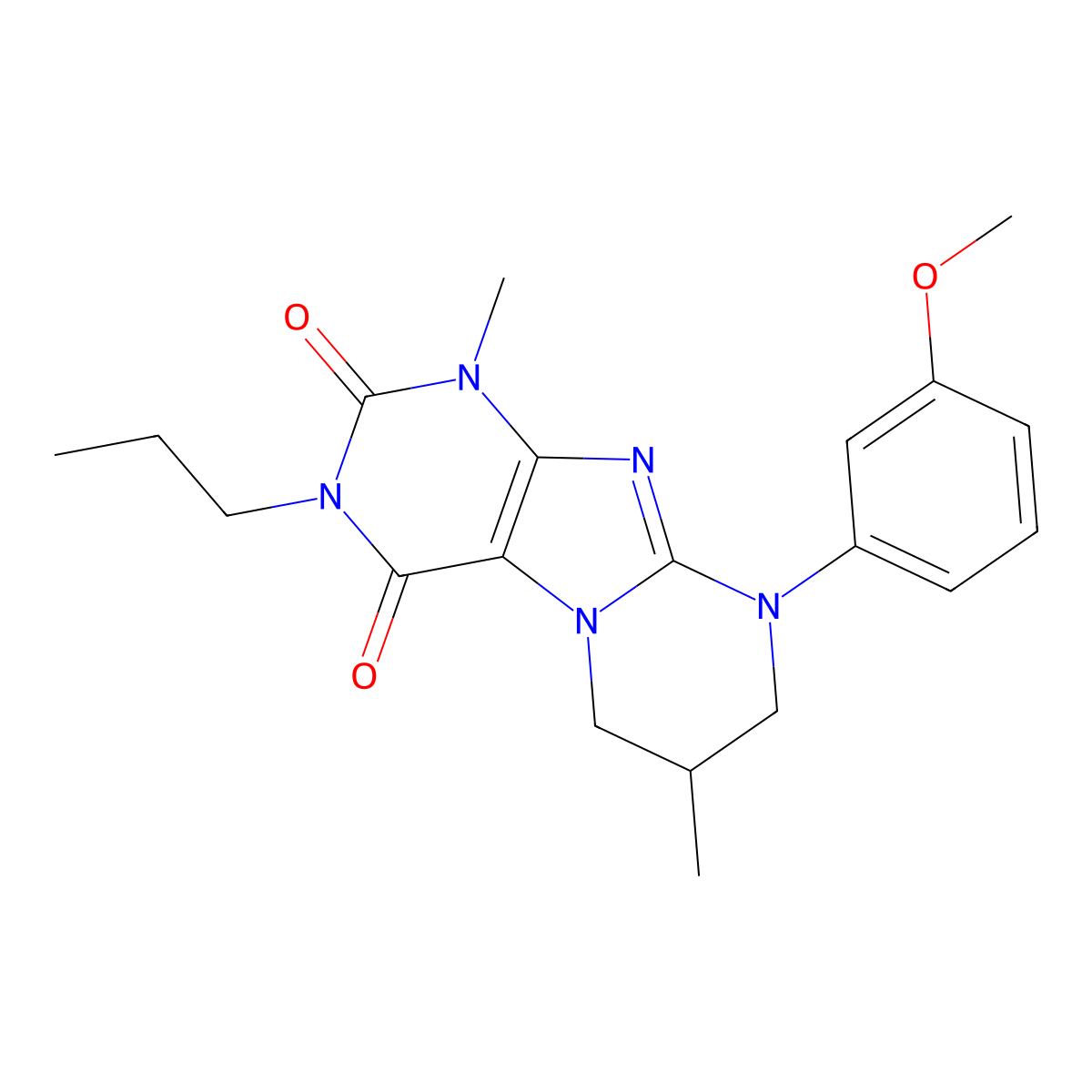 9-(3-methoxyphenyl)-1,7-dimethyl-3-propyl-7,8-dihydro-6H-purino[7,8-a]pyrimidine-2,4-dione molecular structure, CAS 848733-01-7