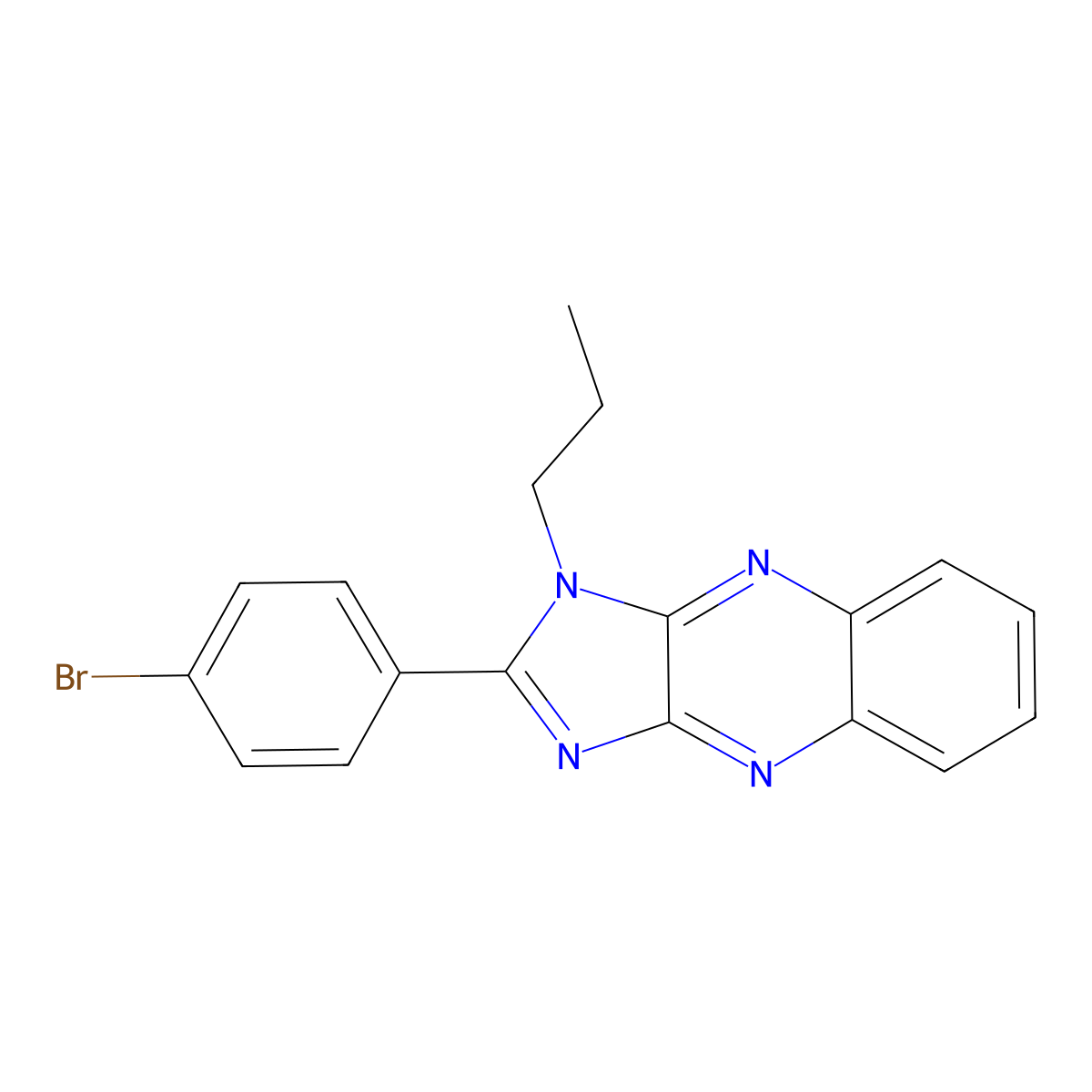 2-(4-bromophenyl)-1-propyl-1H-imidazo[4,5-b]quinoxaline molecular structure, CAS 848733-04-0