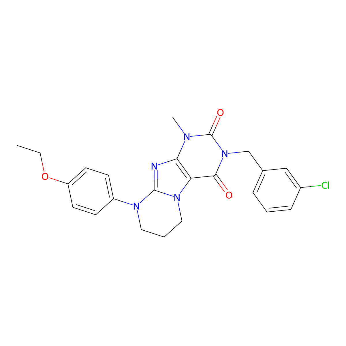 3-[(3-chlorophenyl)methyl]-9-(4-ethoxyphenyl)-1-methyl-7,8-dihydro-6H-purino[7,8-a]pyrimidine-2,4-dione molecular structure, CAS 848733-05-1