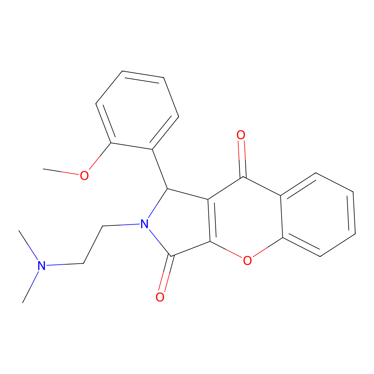 2-(2-(Dimethylamino)ethyl)-1-(2-methoxyphenyl)-1,2-dihydrochromeno[2,3-c]pyrrole-3,9-dione molecular structure, CAS 848734-89-4