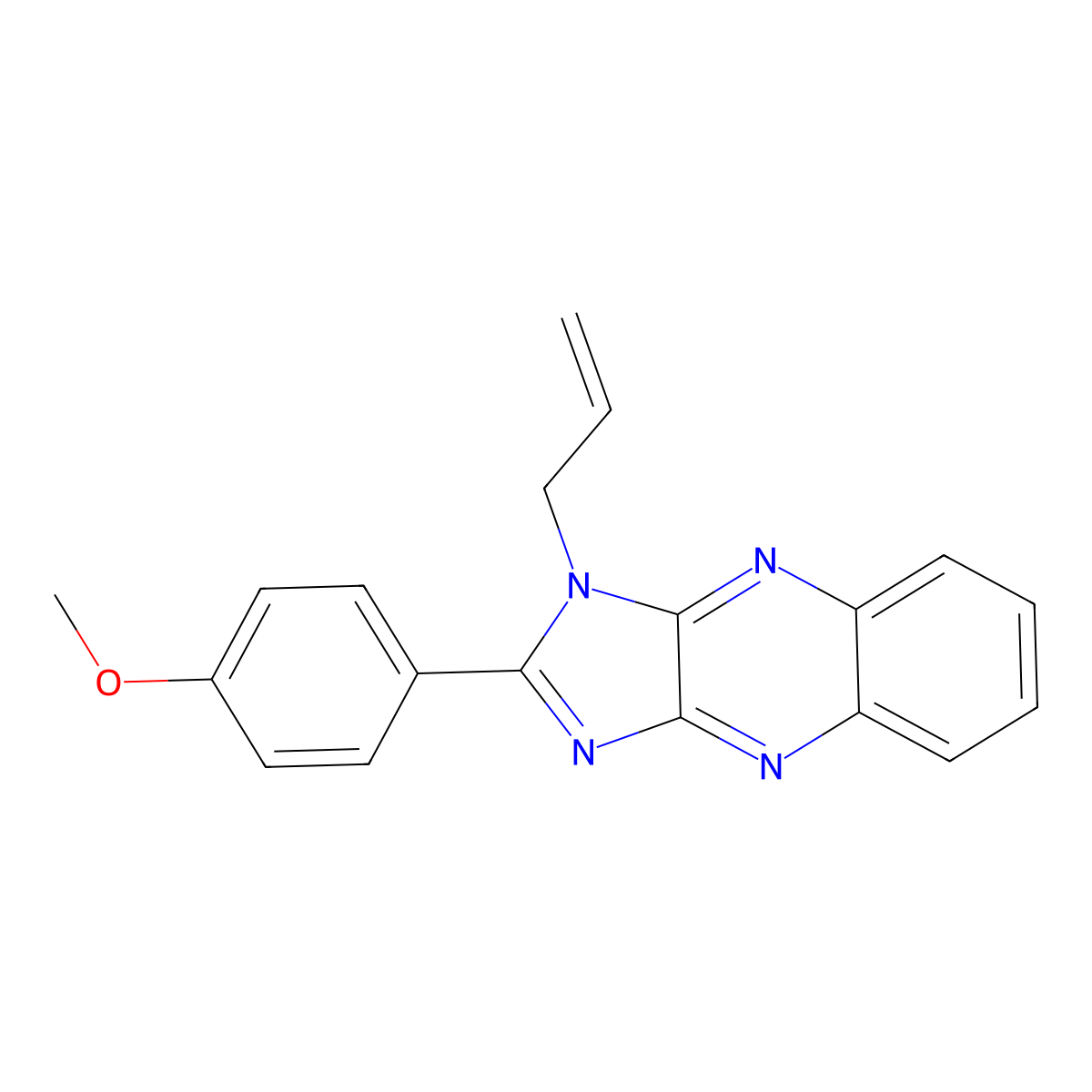 1-allyl-2-(4-methoxyphenyl)-1H-imidazo[4,5-b]quinoxaline molecular structure, CAS 848736-63-0