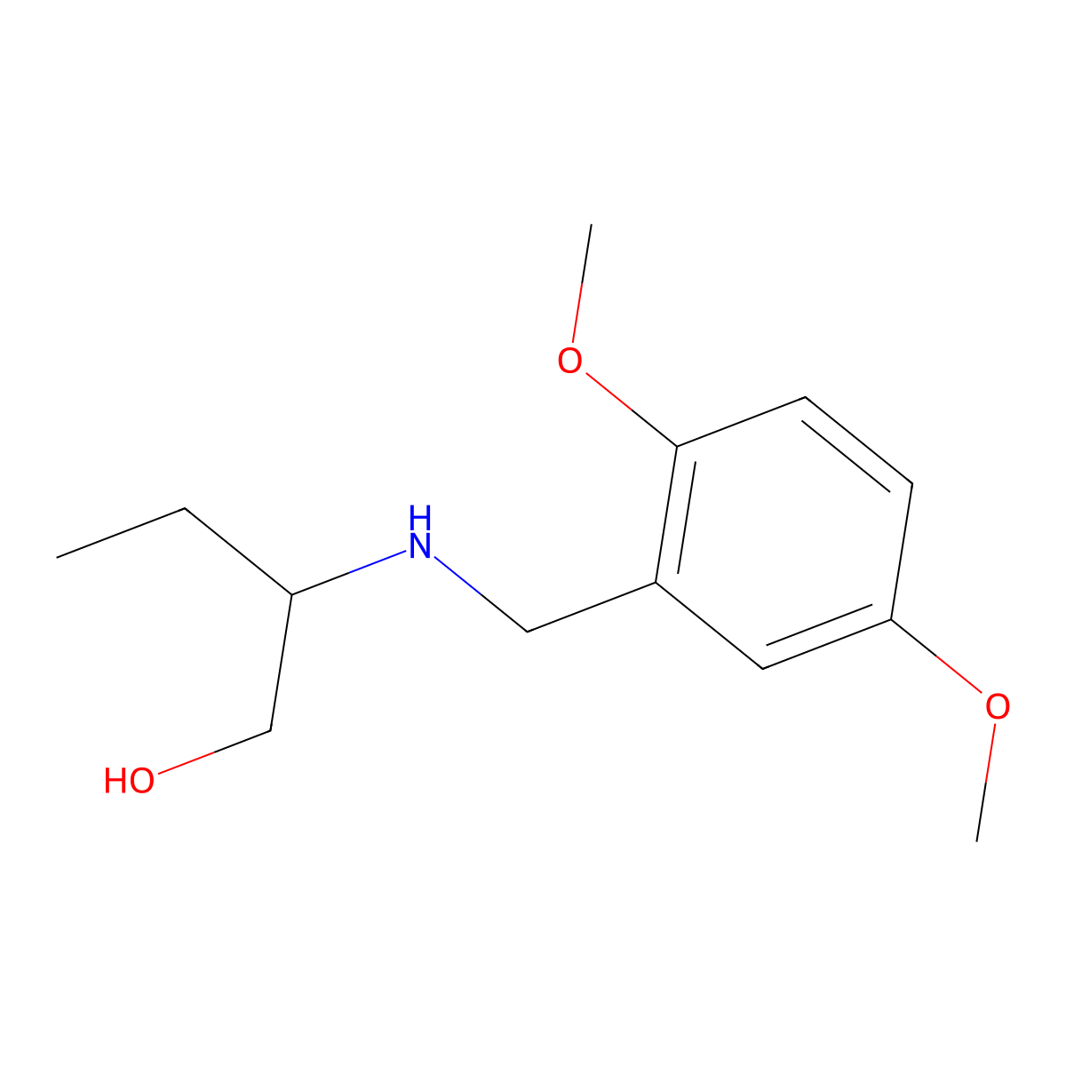 2-((2,5-Dimethoxybenzyl)amino)butan-1-ol molecular structure, CAS 848738-65-8