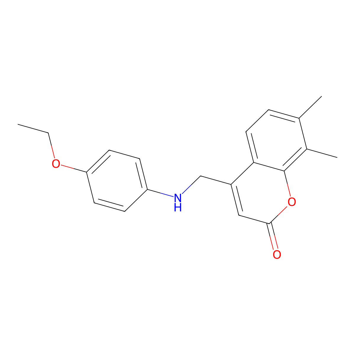 4-(((4-ethoxyphenyl)amino)methyl)-7,8-dimethyl-2H-chromen-2-one molecular structure, CAS 848740-02-3