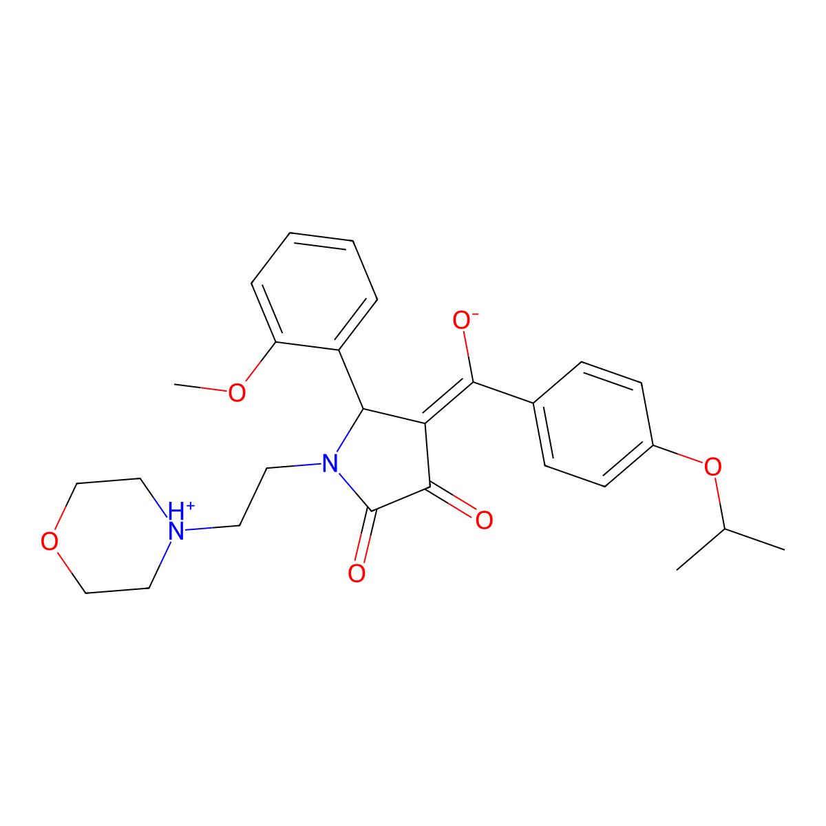 3-hydroxy-5-(2-methoxyphenyl)-1-[2-(morpholin-4-yl)ethyl]-4-[4-(propan-2-yloxy)benzoyl]-2,5-dihydro-1H-pyrrol-2-one molecular structure, CAS 848741-84-4