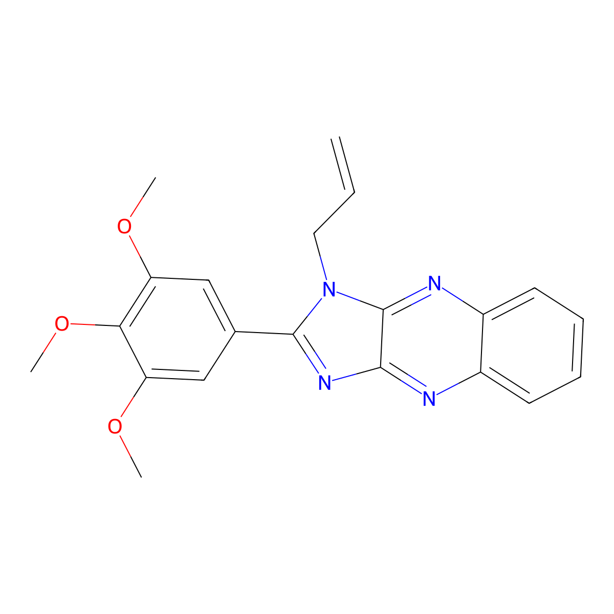 1-allyl-2-(3,4,5-trimethoxyphenyl)-1H-imidazo[4,5-b]quinoxaline molecular structure, CAS 848742-23-4