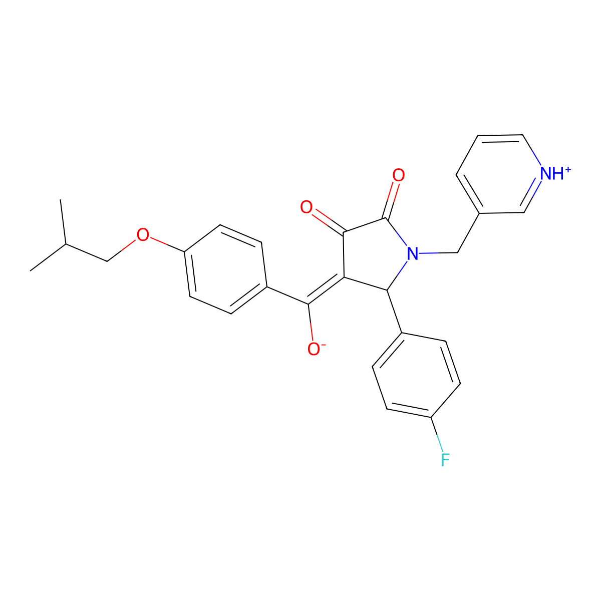5-(4-fluorophenyl)-3-hydroxy-4-[4-(2-methylpropoxy)benzoyl]-1-[(pyridin-3-yl)methyl]-2,5-dihydro-1H-pyrrol-2-one molecular structure, CAS 848745-35-7