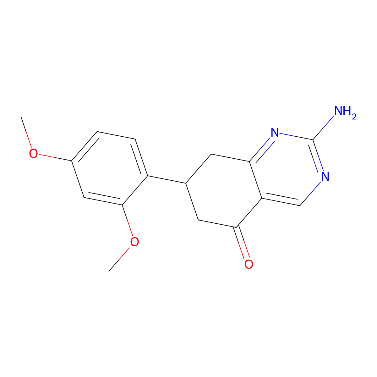 2-amino-7-(2,4-dimethoxyphenyl)-7,8-dihydroquinazolin-5(6H)-one molecular structure, CAS 848753-19-5