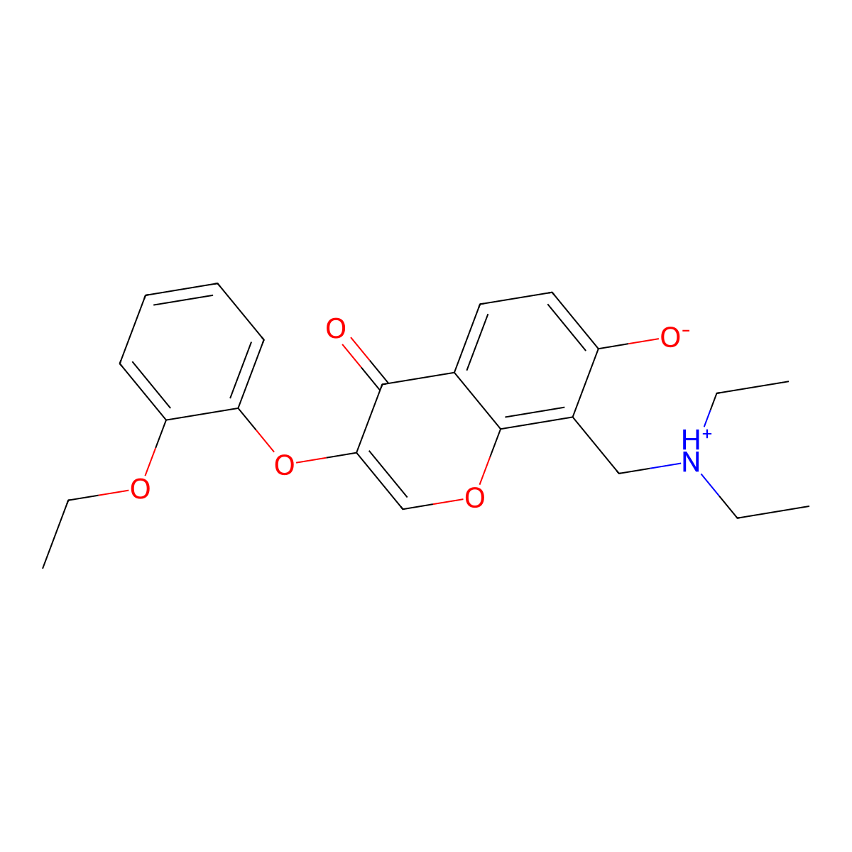 8-((diethylamino)methyl)-3-(2-ethoxyphenoxy)-7-hydroxy-4H-chromen-4-one molecular structure, CAS 848753-23-1