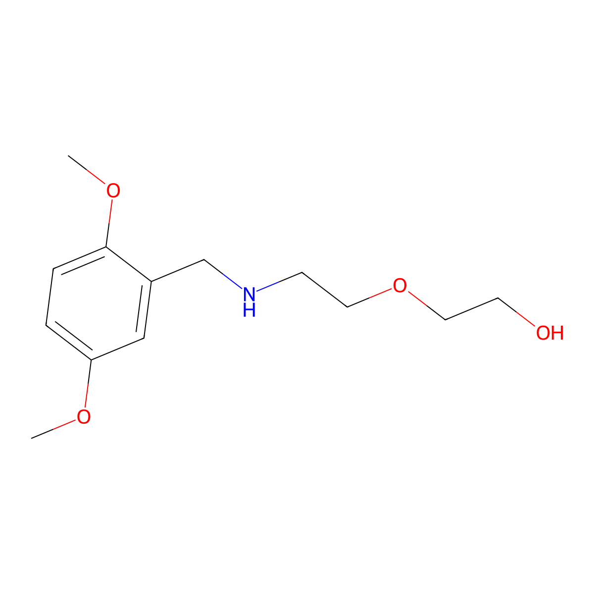 2-(2-((2,5-Dimethoxybenzyl)amino)ethoxy)ethanol molecular structure, CAS 848755-84-0