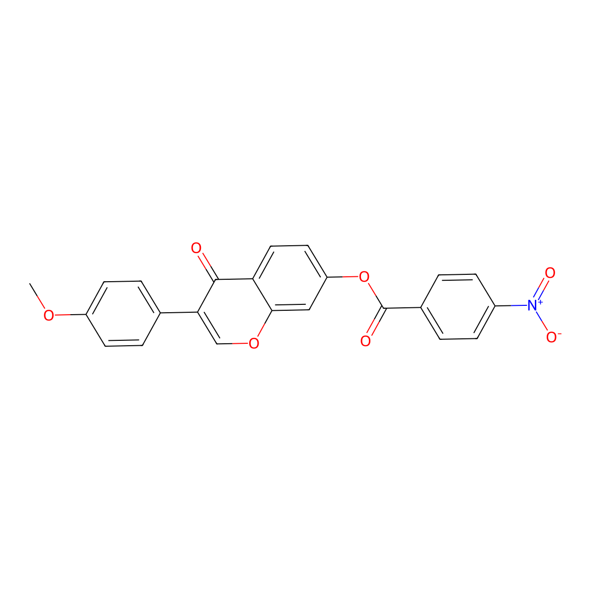 3-(4-methoxyphenyl)-4-oxo-4H-chromen-7-yl 4-nitrobenzoate molecular structure, CAS 848756-46-7