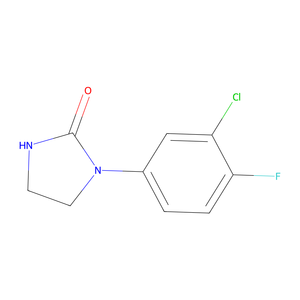 1-(3-Chloro-4-fluorophenyl)-imidazolidin-2-one molecular structure, CAS 848759-04-6