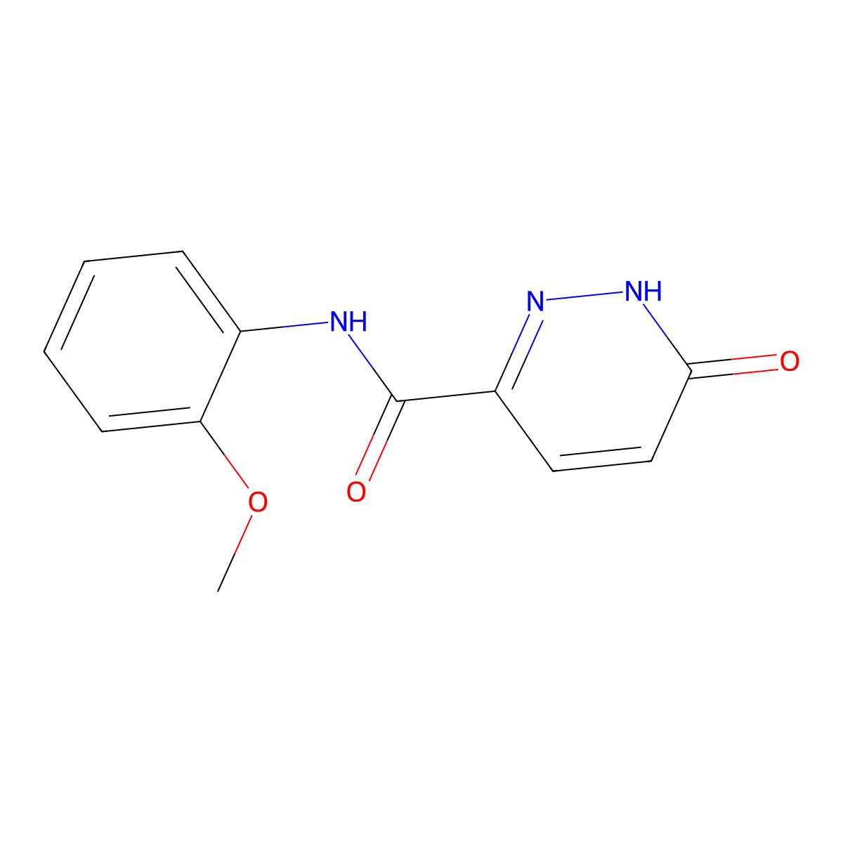 N-(2-methoxyphenyl)-6-oxo-1H-pyridazine-3-carboxamide molecular structure, CAS 848767-73-7