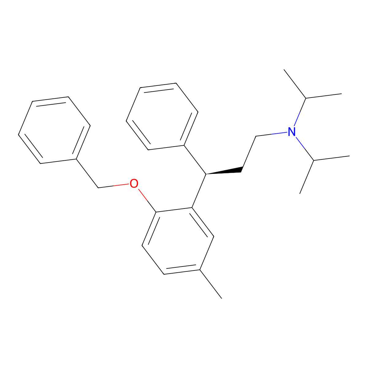 (R)-3-(2-(benzyloxy)-5-methylphenyl)-N,N-diisopropyl-3-phenylpropan-1-amine molecular structure, CAS 848768-06-9