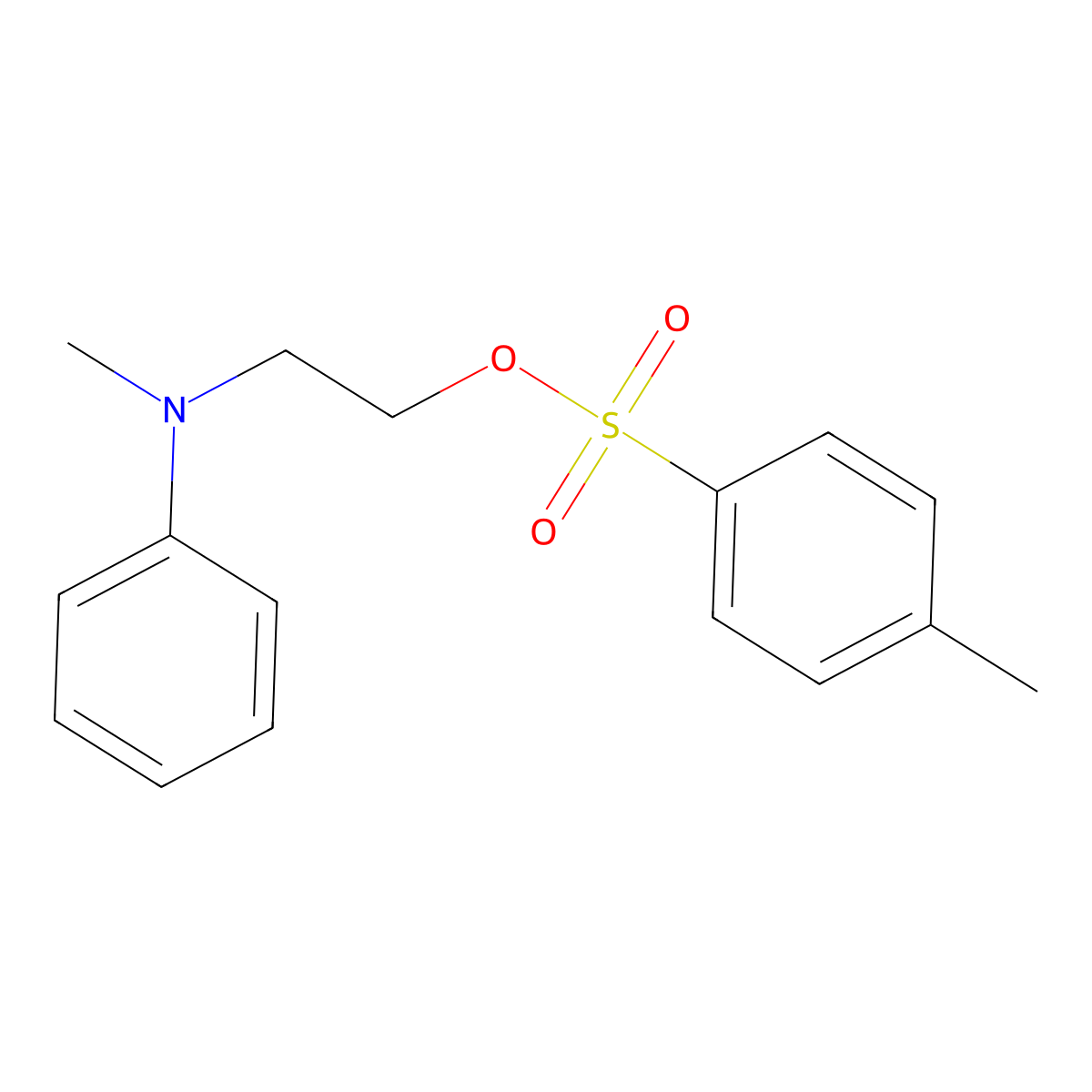 2-[Methyl(phenyl)amino]ethyl 4-methylbenzene-1-sulfonate molecular structure, CAS 84877-52-1