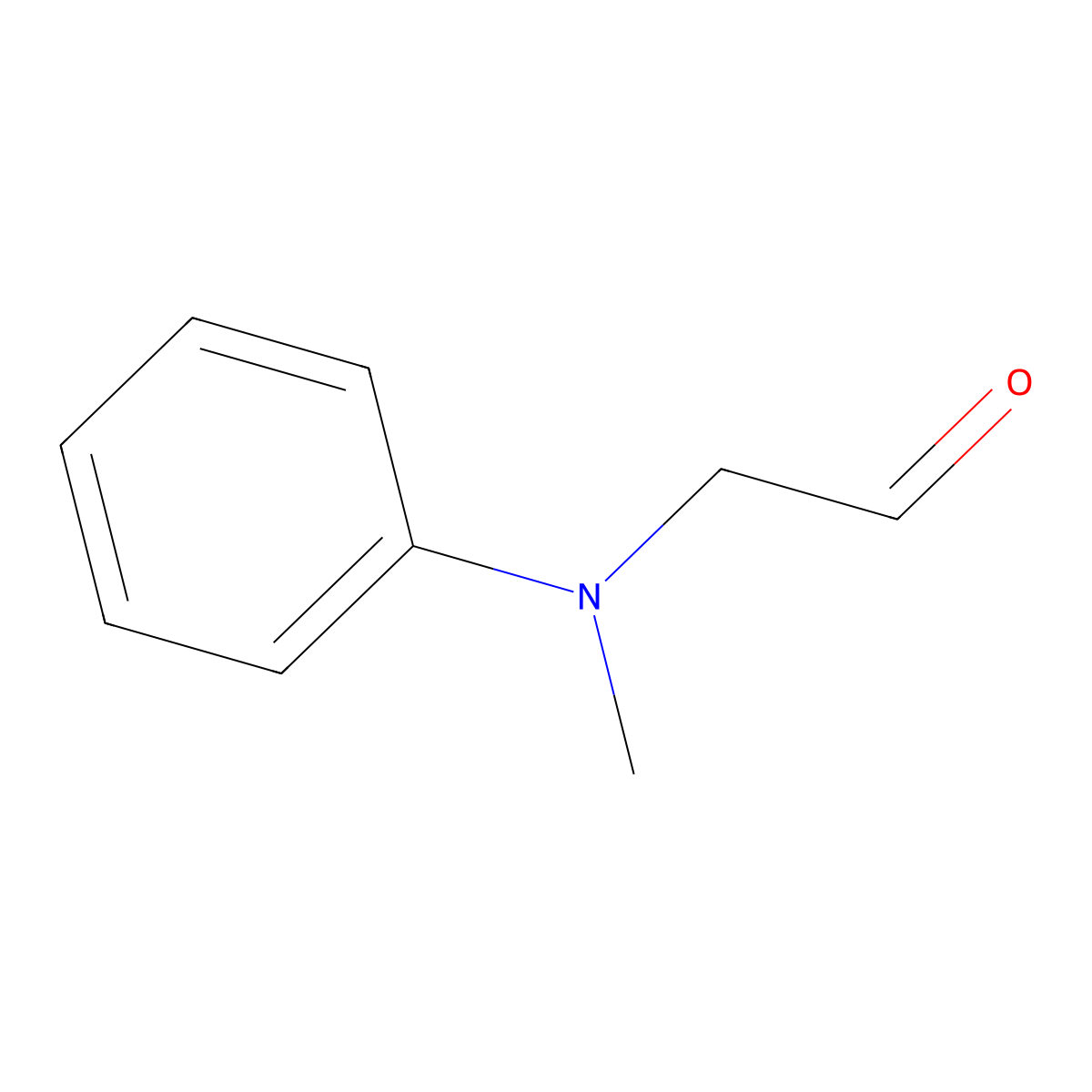 2-[Methyl(phenyl)amino]acetaldehyde molecular structure, CAS 84877-53-2