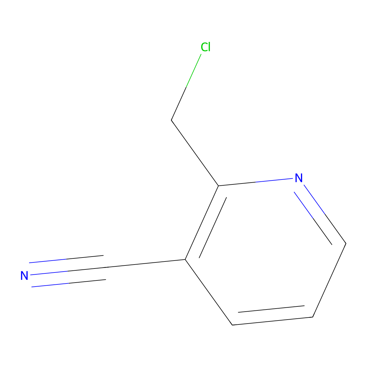 3-Pyridinecarbonitrile, 2-(chloromethyl)- molecular structure, CAS 848774-96-9