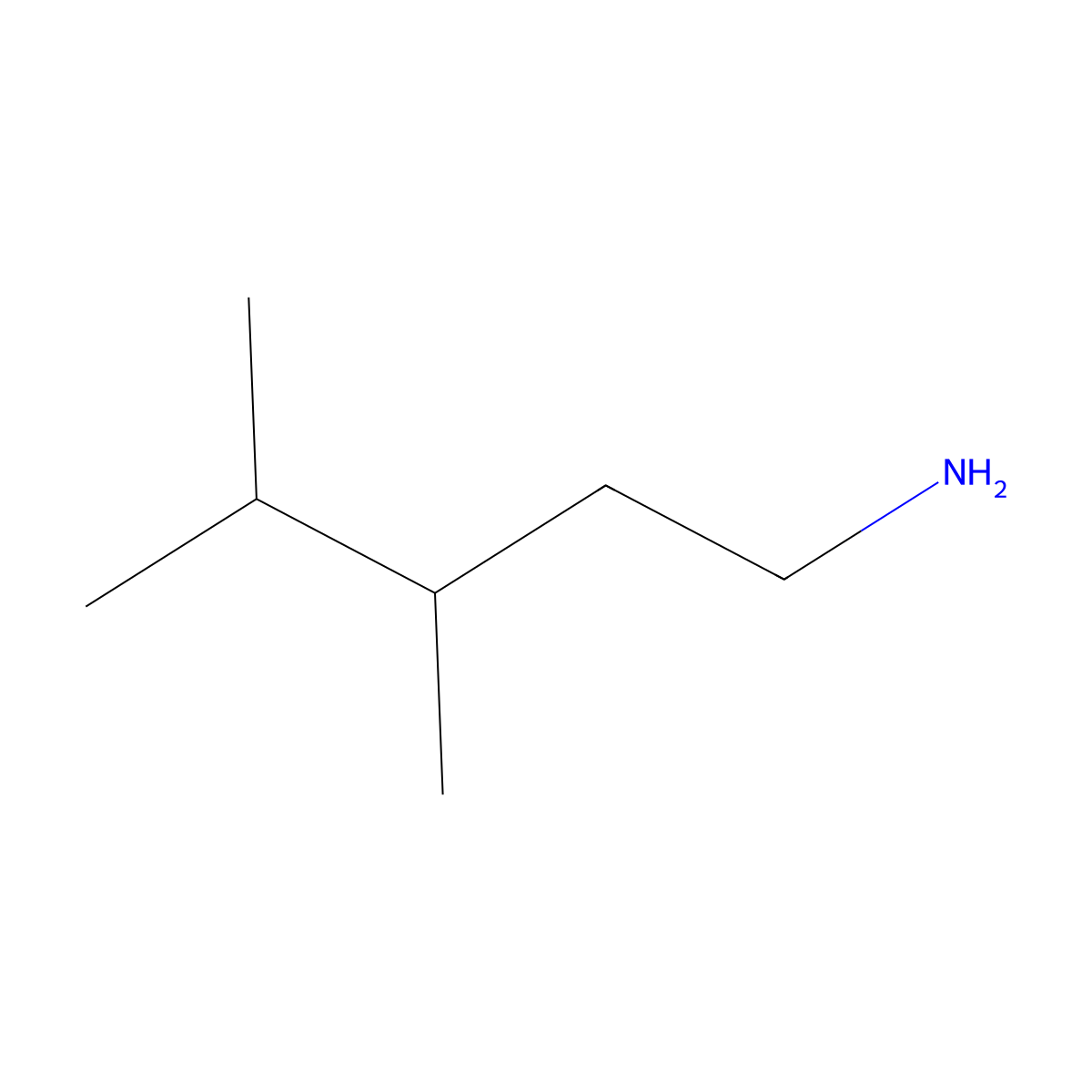 3,4-Dimethylpentan-1-amine molecular structure, CAS 848784-12-3