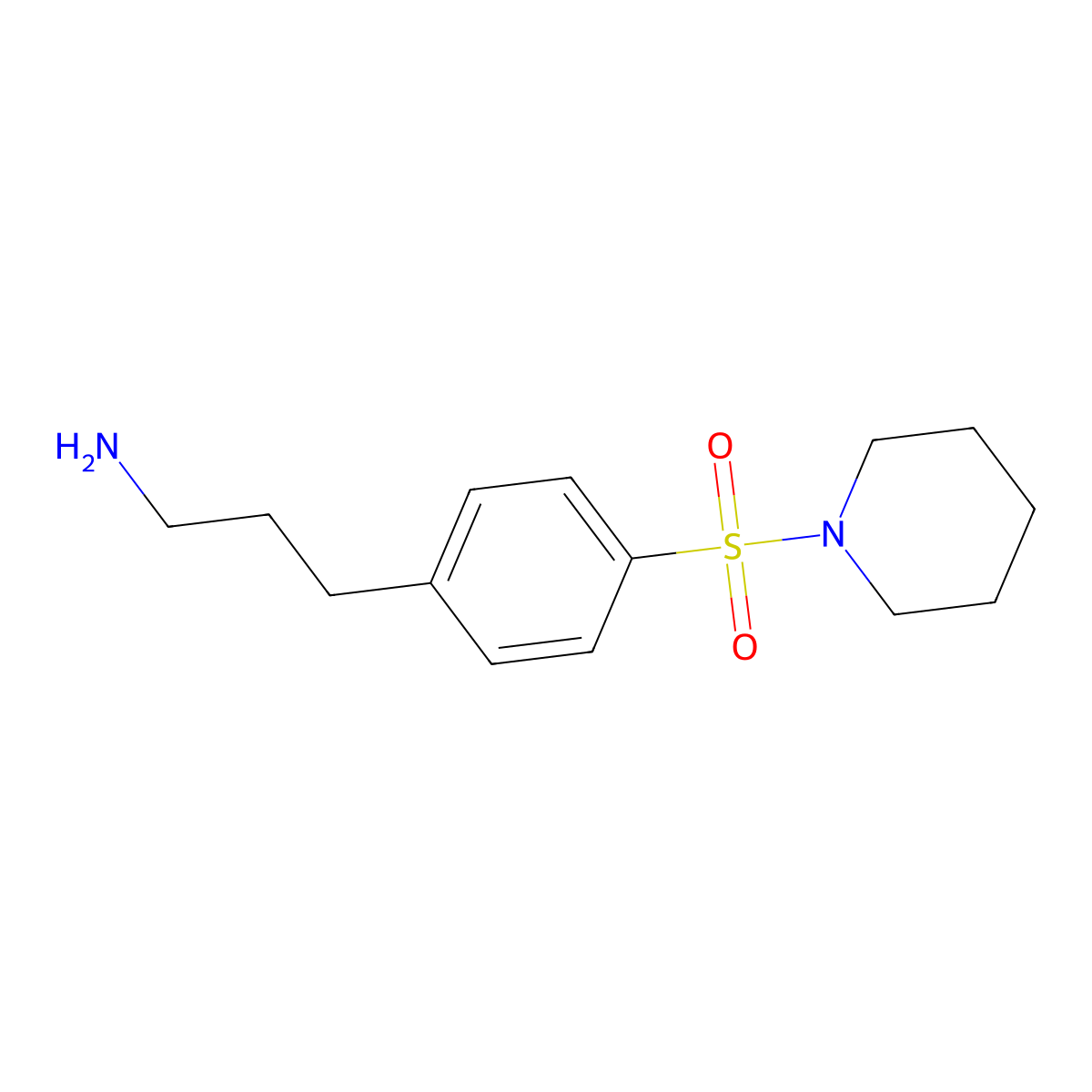 3-[4-(Piperidine-1-sulfonyl)phenyl]propan-1-amine molecular structure, CAS 848813-80-9