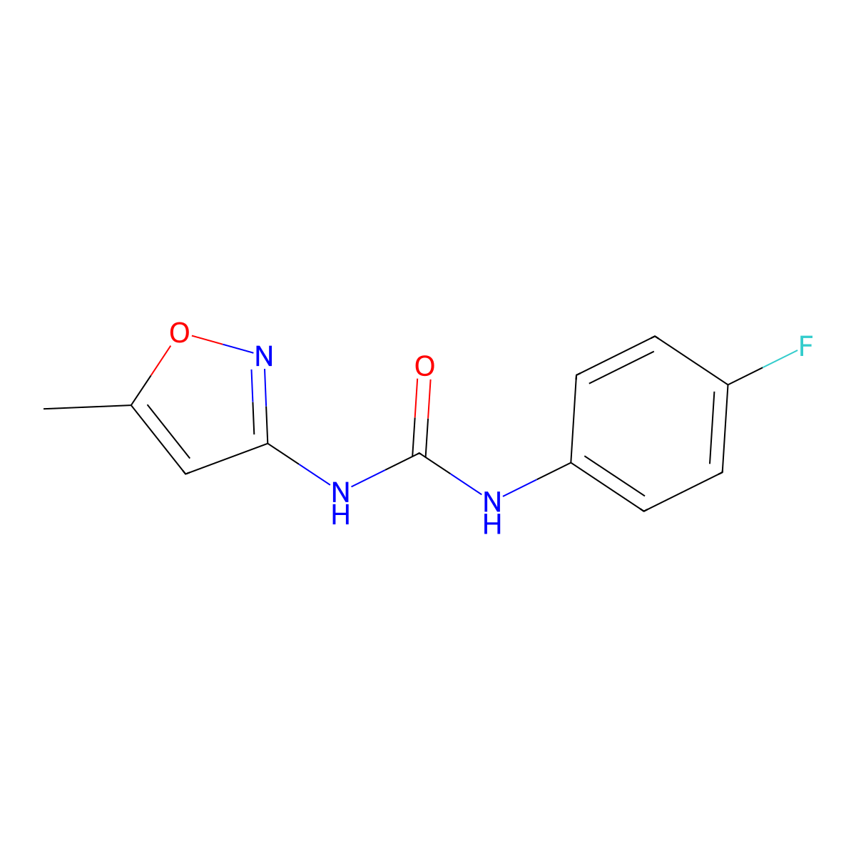 1-(4-Fluorophenyl)-3-(5-methylisoxazol-3-YL)urea molecular structure, CAS 84882-78-0