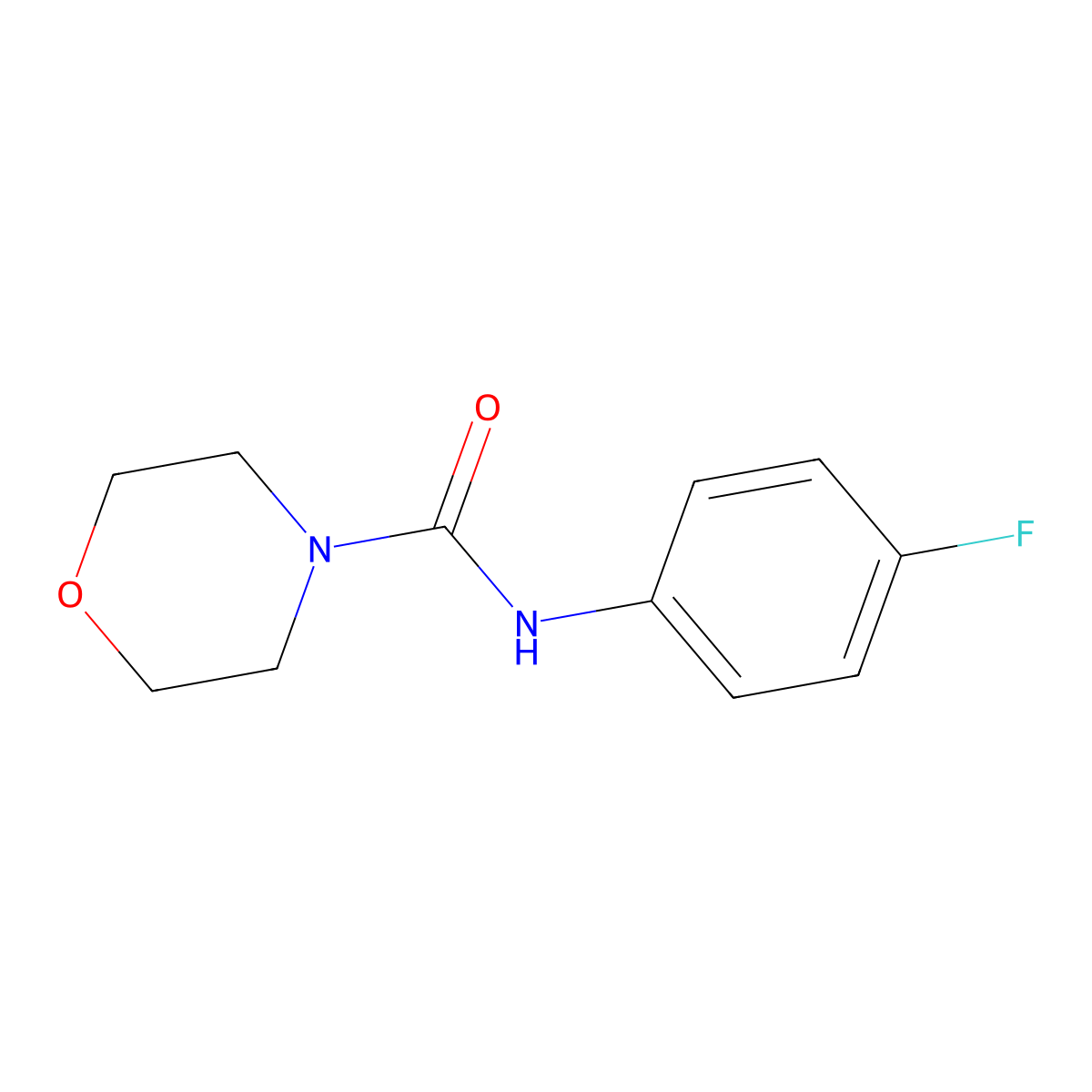 4-Morpholinecarboxamide, N-(4-fluorophenyl)- molecular structure, CAS 84882-84-8