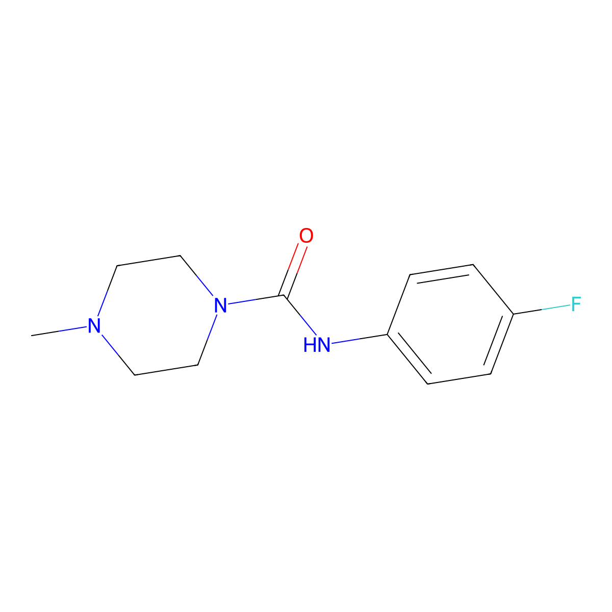 N-(4-fluorophenyl)-4-methylpiperazine-1-carboxamide molecular structure, CAS 84882-87-1