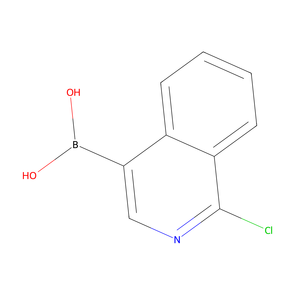 (1-Chloroisoquinolin-4-yl)boronic acid molecular structure, CAS 848841-48-5