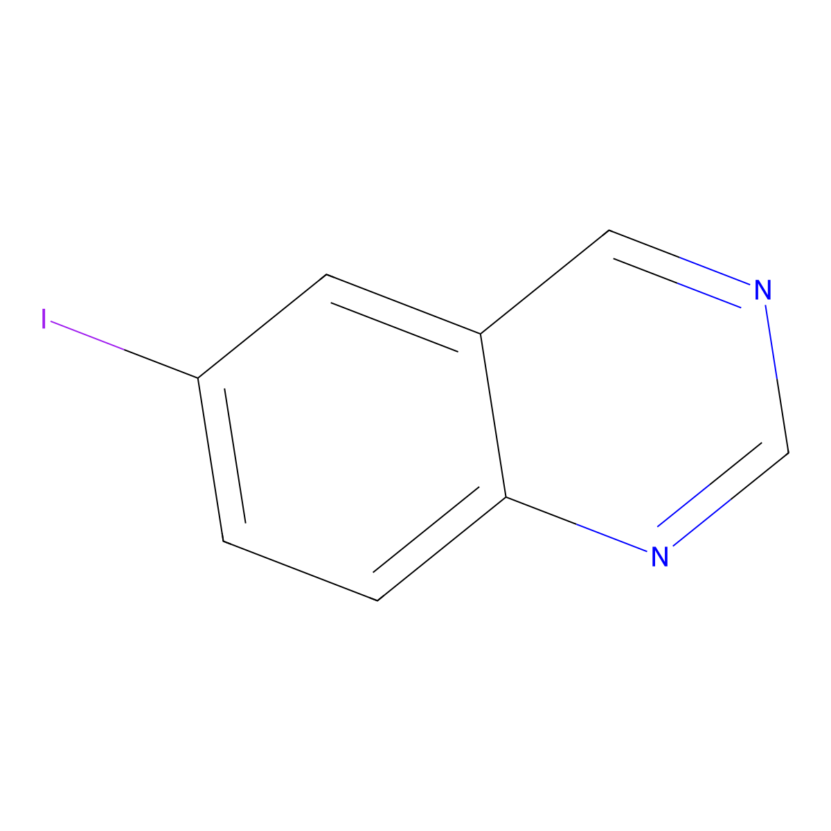6-Iodoquinazoline molecular structure, CAS 848841-54-3