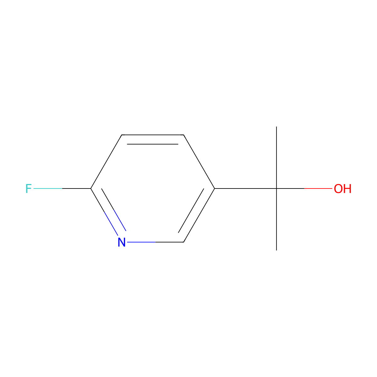 2-(6-Fluoropyridin-3-yl)propan-2-ol molecular structure, CAS 848841-57-6