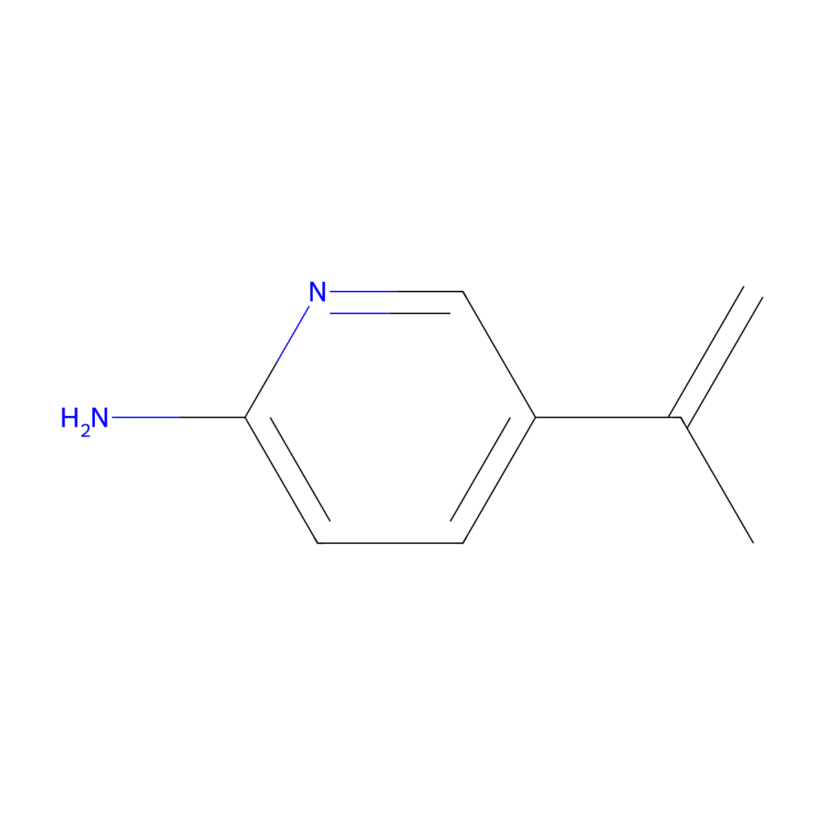 5-(Prop-1-en-2-yl)pyridin-2-amine molecular structure, CAS 848841-59-8