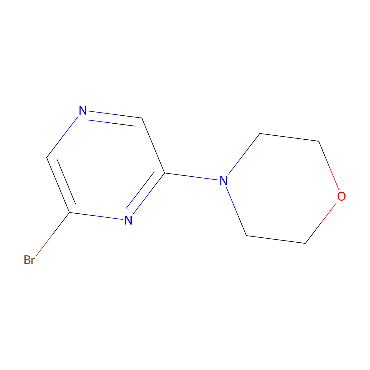 4-(6-Bromopyrazin-2-yl)morpholine molecular structure, CAS 848841-62-3
