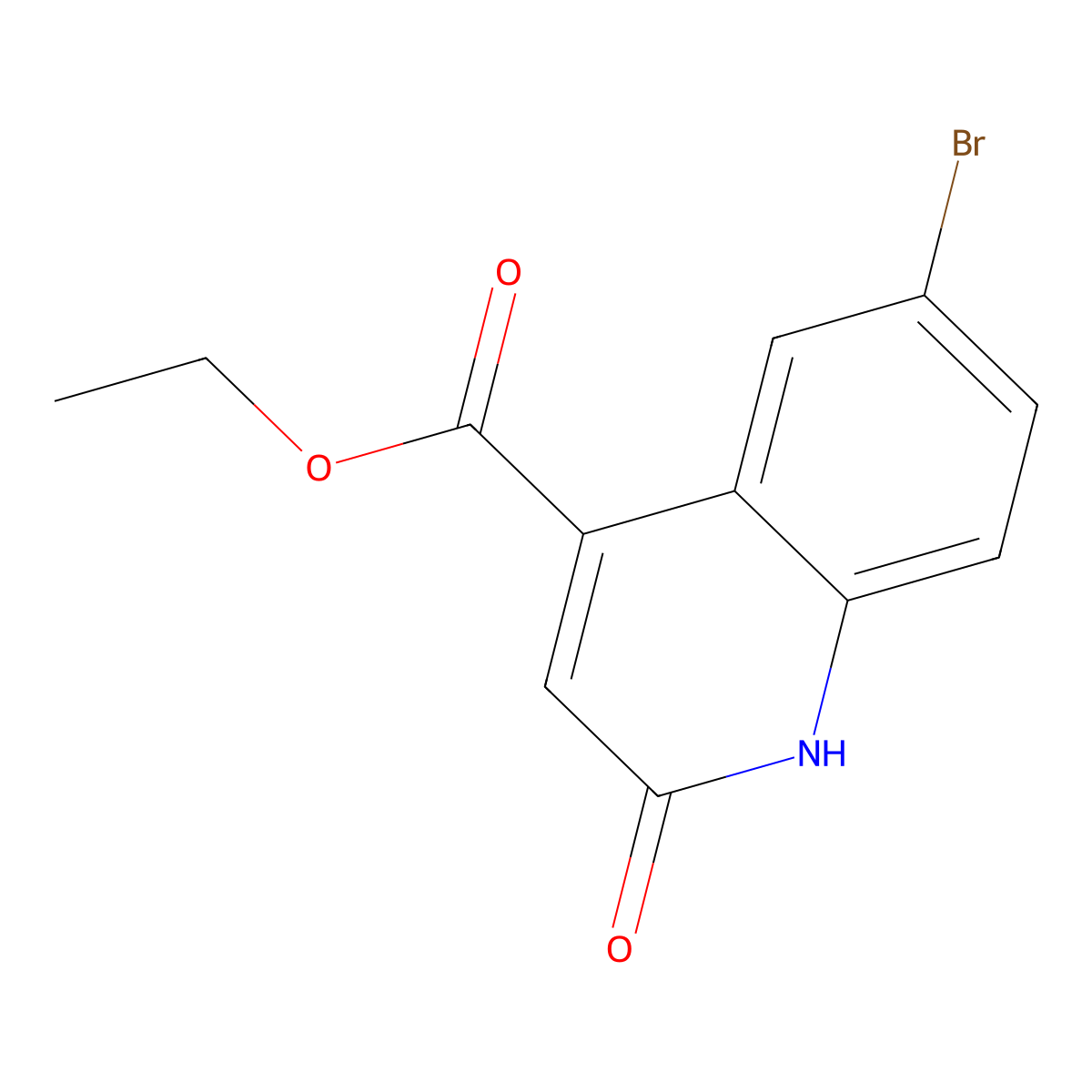 Ethyl 6-bromo-2-oxo-1,2-dihydroquinoline-4-carboxylate molecular structure, CAS 848843-34-5
