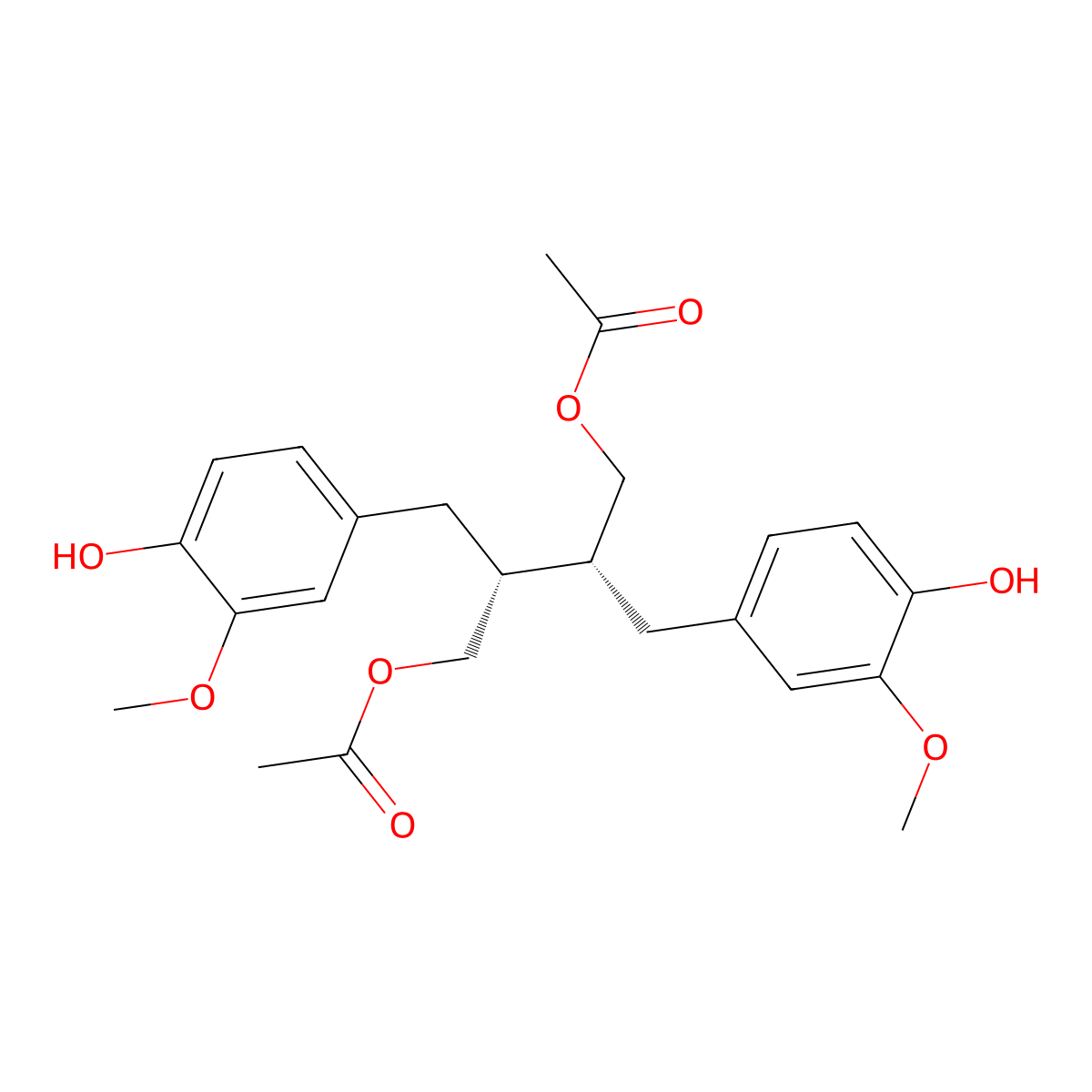 Secoisolariciresinol 9,9'-diacetate molecular structure, CAS 848844-79-1
