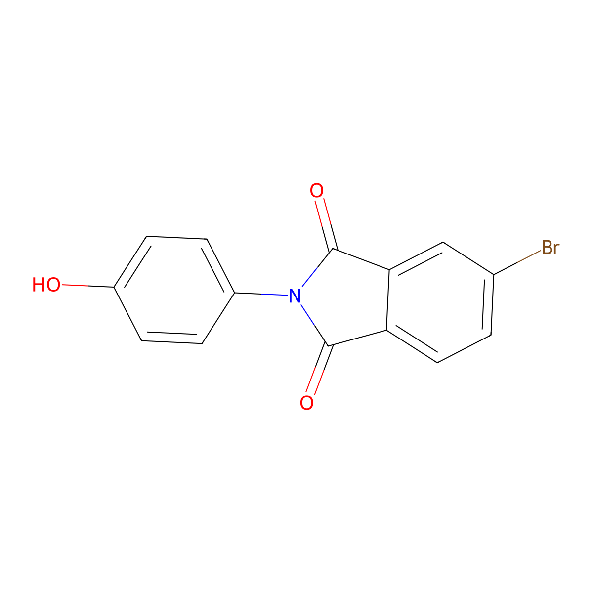 5-Bromo-2-(4-hydroxyphenyl)isoindole-1,3-dione molecular structure, CAS 84885-20-1