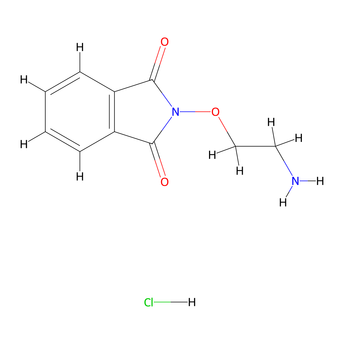 2-(2-aminoethoxy)-1H-isoindole-1,3(2H)-dione hydrochloride molecular structure, CAS 848852-55-1