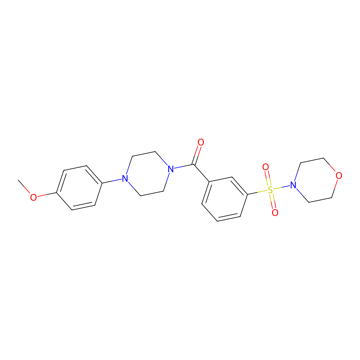 [4-(4-Methoxyphenyl)piperazin-1-yl]-(3-morpholin-4-ylsulfonylphenyl)methanone molecular structure, CAS 848858-88-8