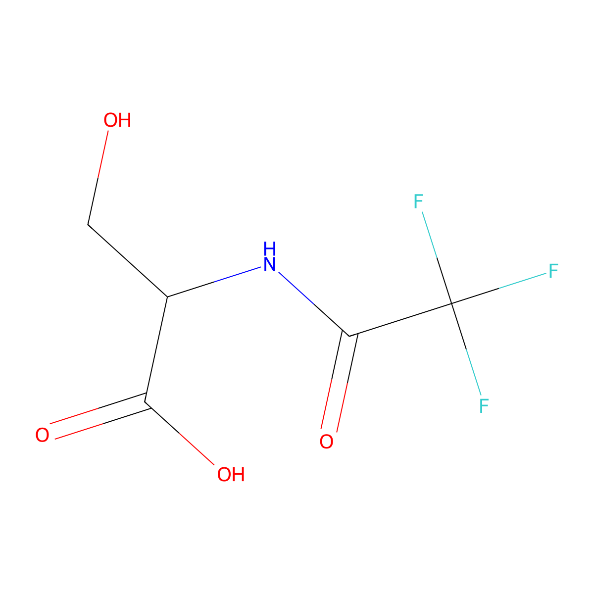 3-Hydroxy-2-(trifluoroacetamido)propanoic acid molecular structure, CAS 848860-96-8