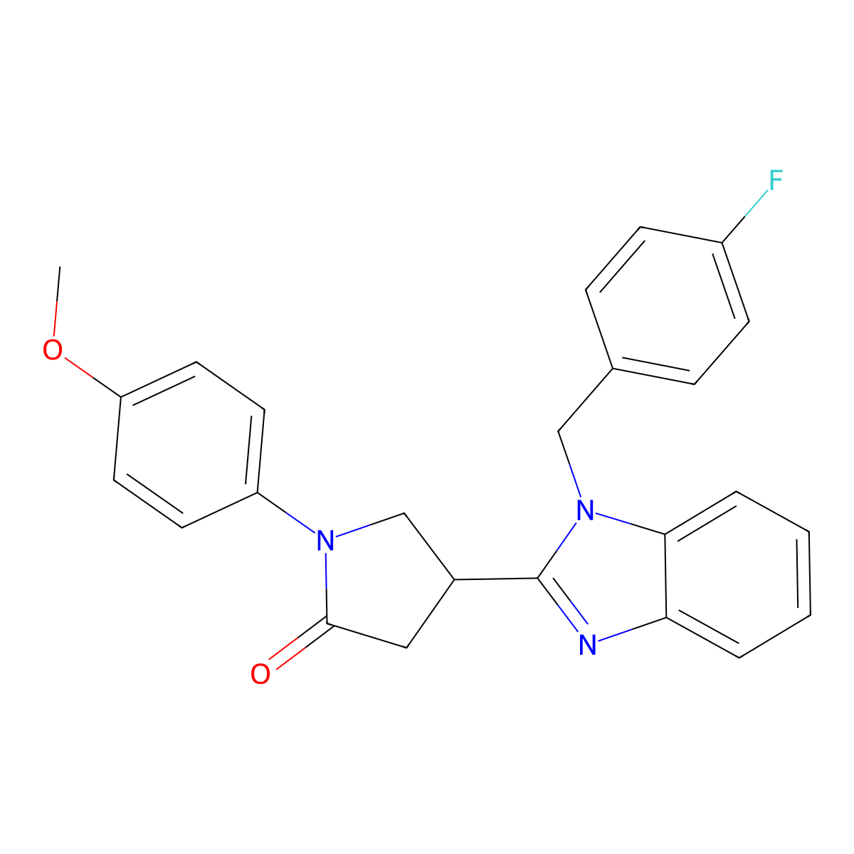 4-(1-(4-fluorobenzyl)-1H-benzo[d]imidazol-2-yl)-1-(4-methoxyphenyl)pyrrolidin-2-one molecular structure, CAS 848869-18-1