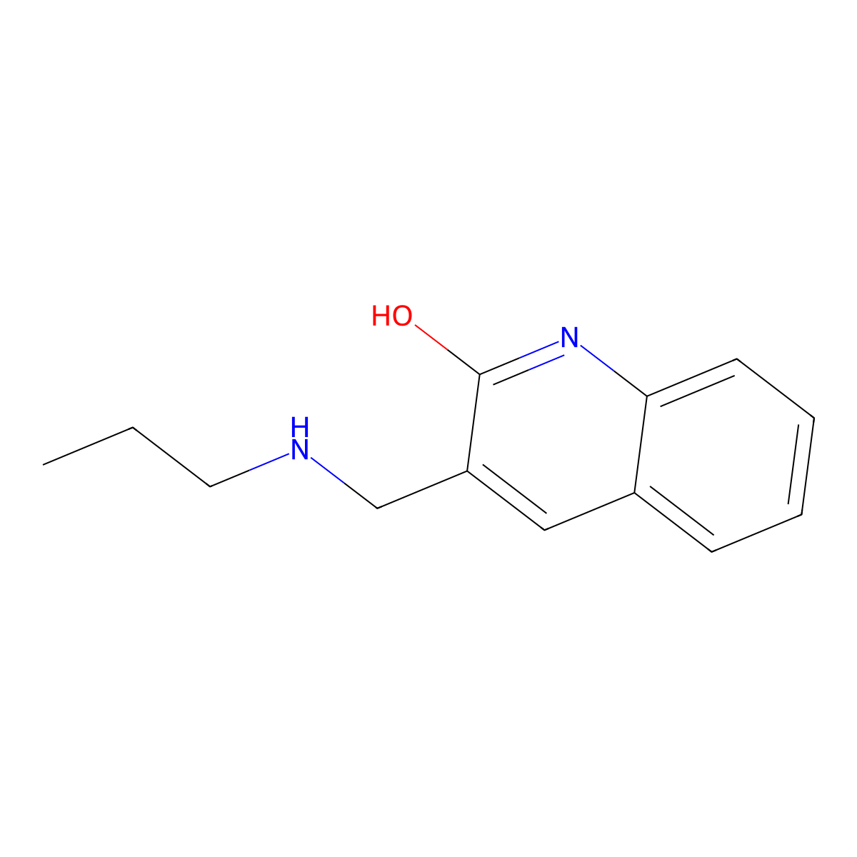 3-((Propylamino)methyl)quinolin-2(1H)-one molecular structure, CAS 848869-62-5