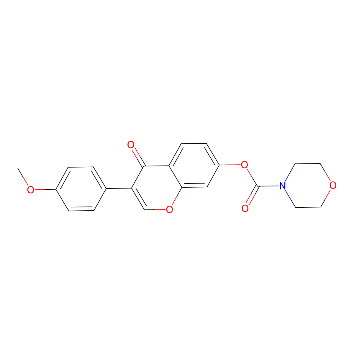 3-(4-methoxyphenyl)-4-oxo-4H-chromen-7-yl morpholine-4-carboxylate molecular structure, CAS 848869-86-3