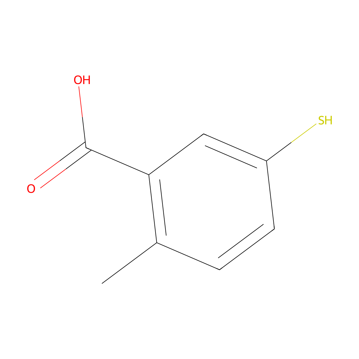 5-Mercapto-2-methyl-benzoic acid molecular structure, CAS 84889-58-7