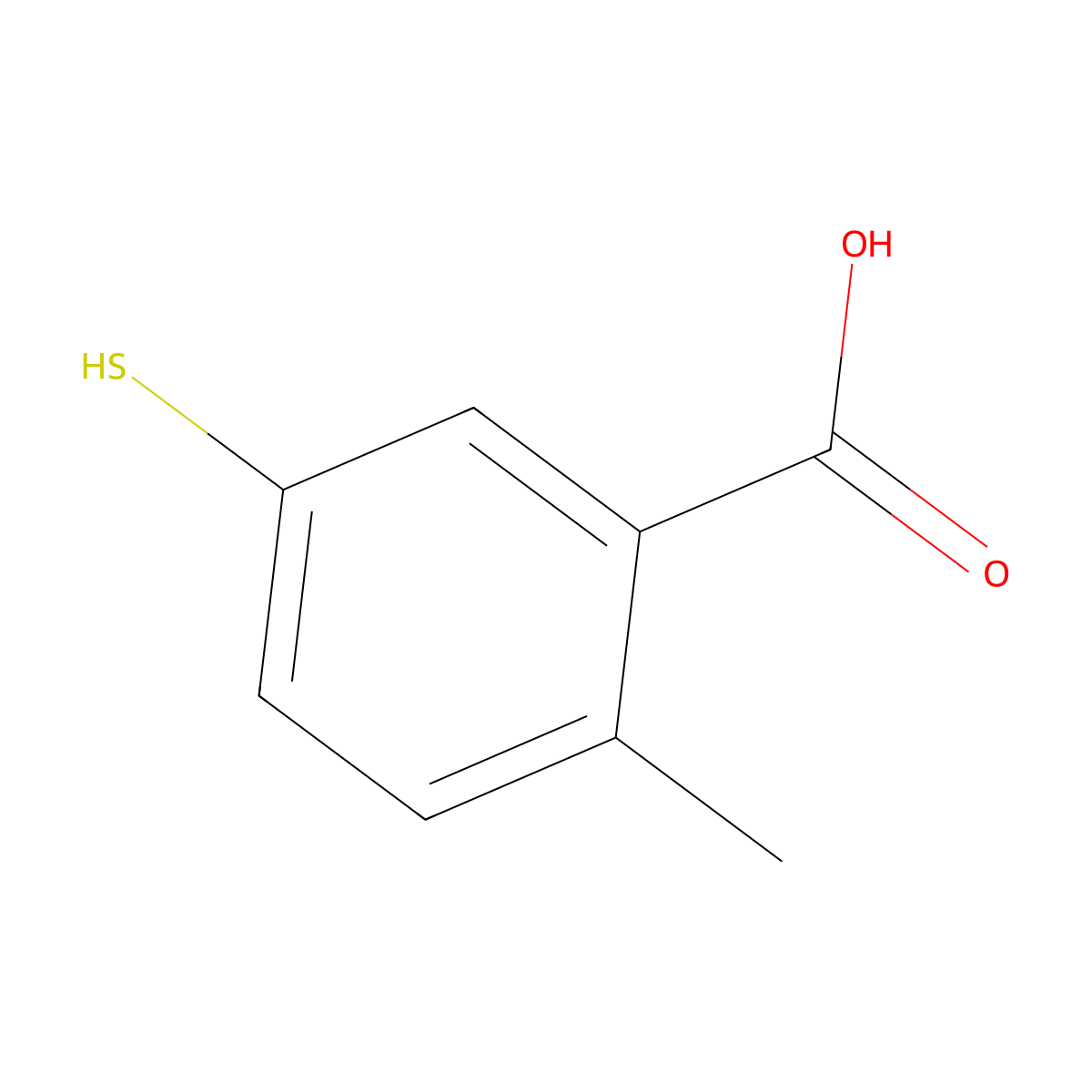 5-Mercapto-2-methyl-benzoic acid molecular structure, CAS 84889-58-7