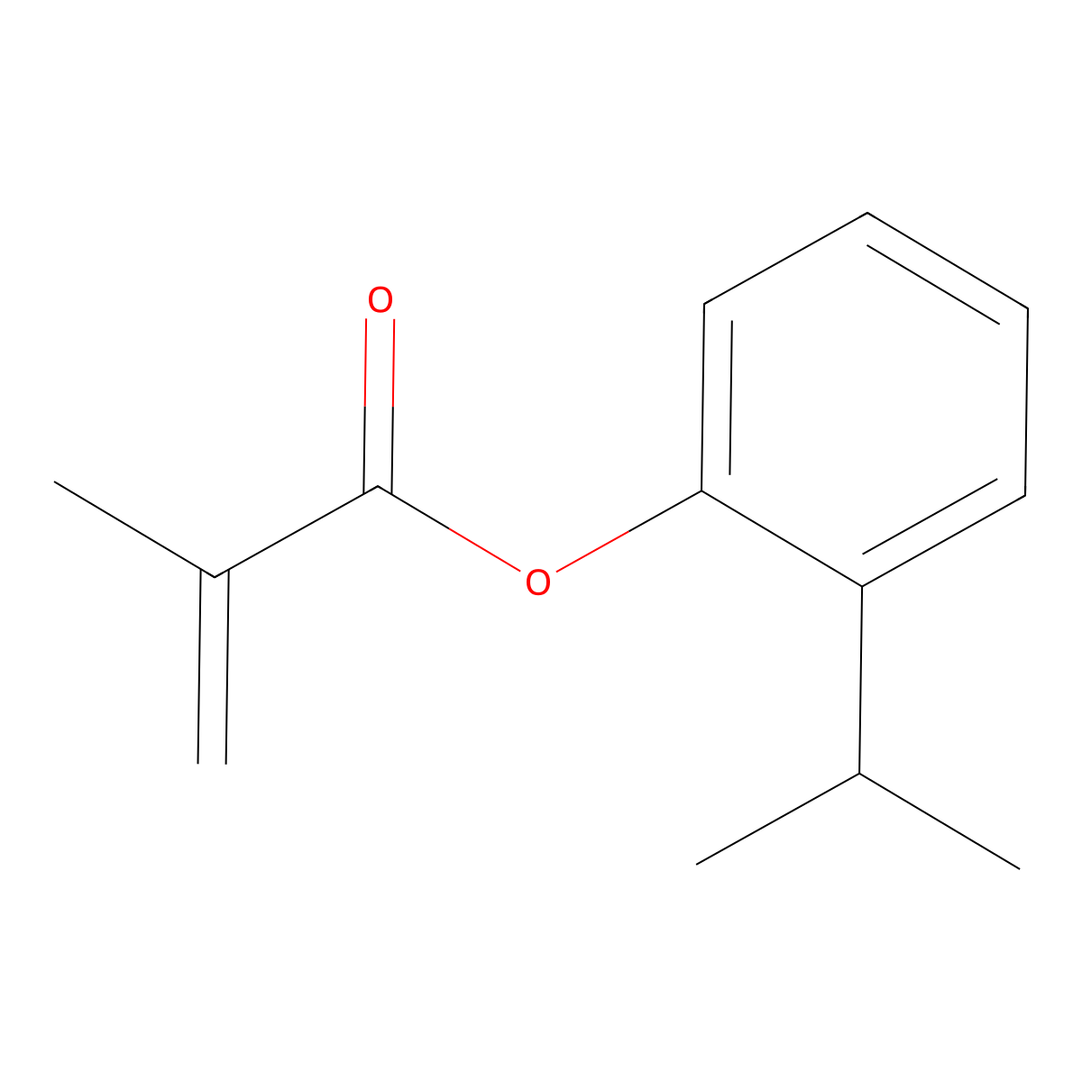 2-(Propan-2-yl)phenyl 2-methylprop-2-enoate molecular structure, CAS 84889-99-6