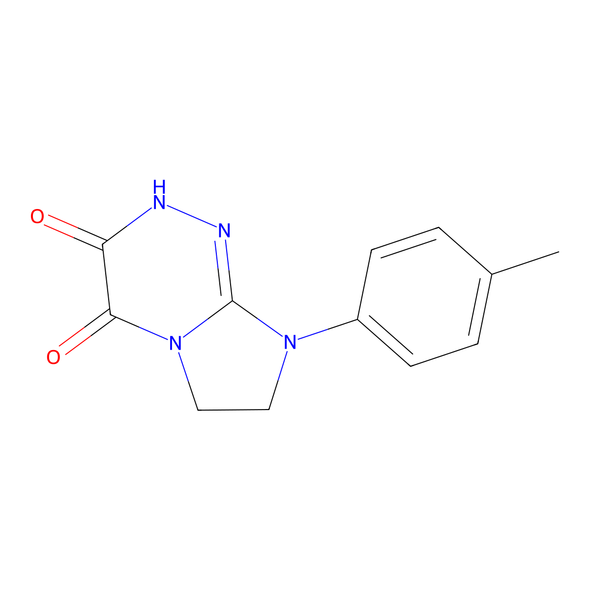 8-(4-Methylphenyl)-2,6,7,8-tetrahydroimidazo[2,1-c][1,2,4]triazine-3,4-dione molecular structure, CAS 848892-95-5