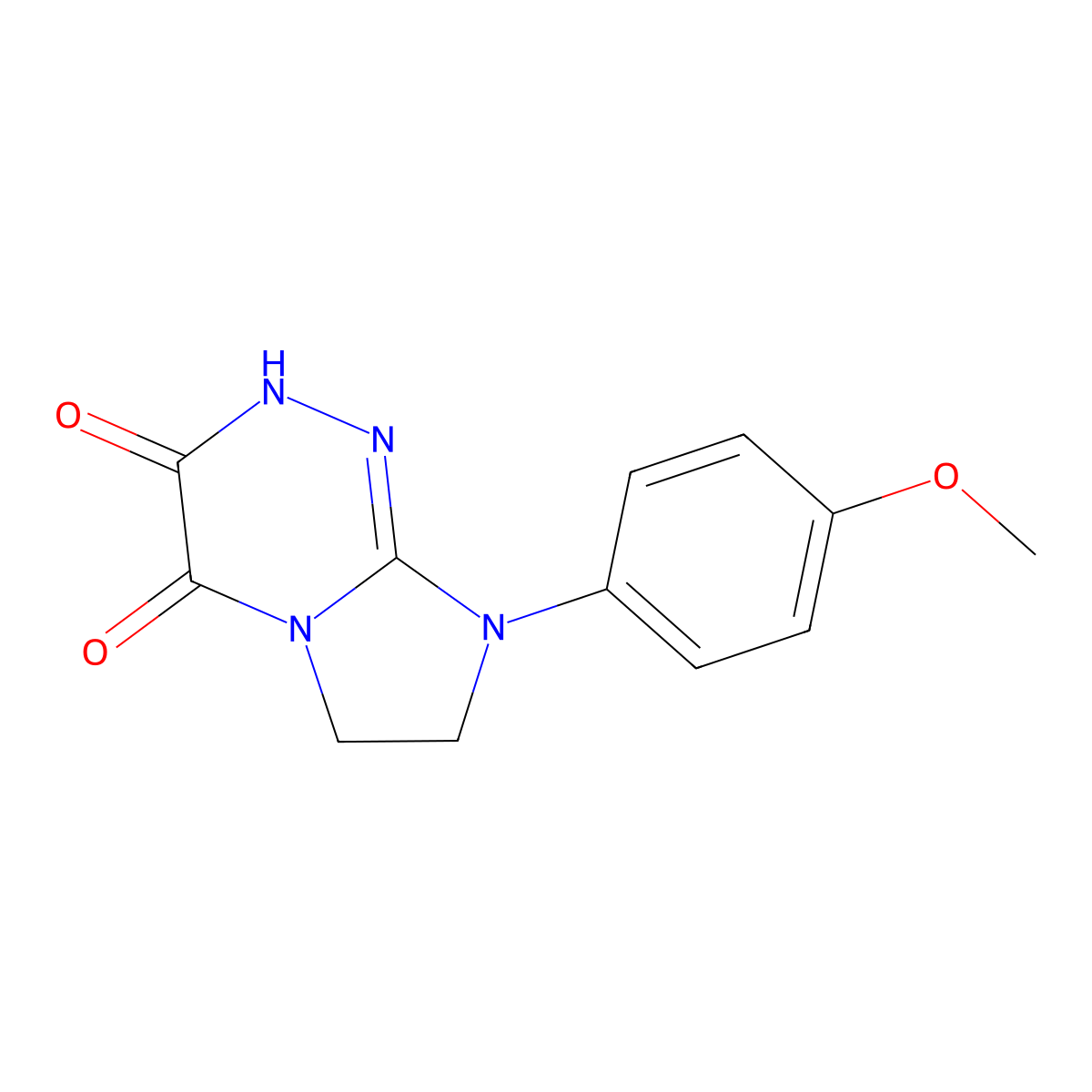 8-(4-Methoxyphenyl)-2,6,7,8-tetrahydroimidazo[2,1-c][1,2,4]triazine-3,4-dione molecular structure, CAS 848893-00-5