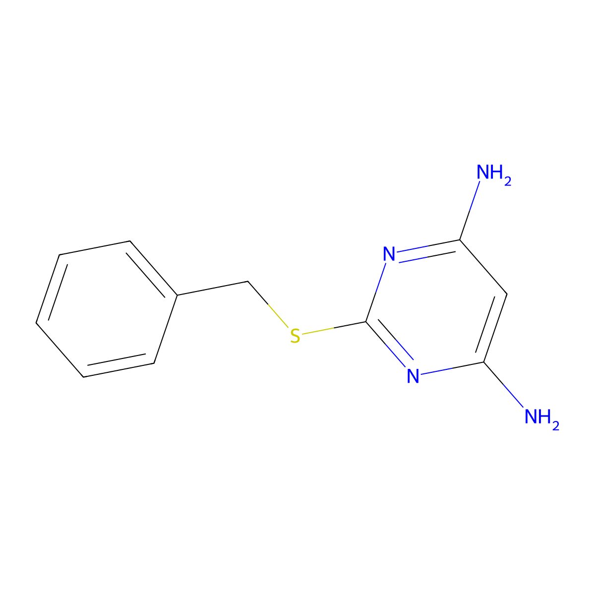 2-(Benzylthio)-4,6-pyrimidinediamine molecular structure, CAS 84890-62-0