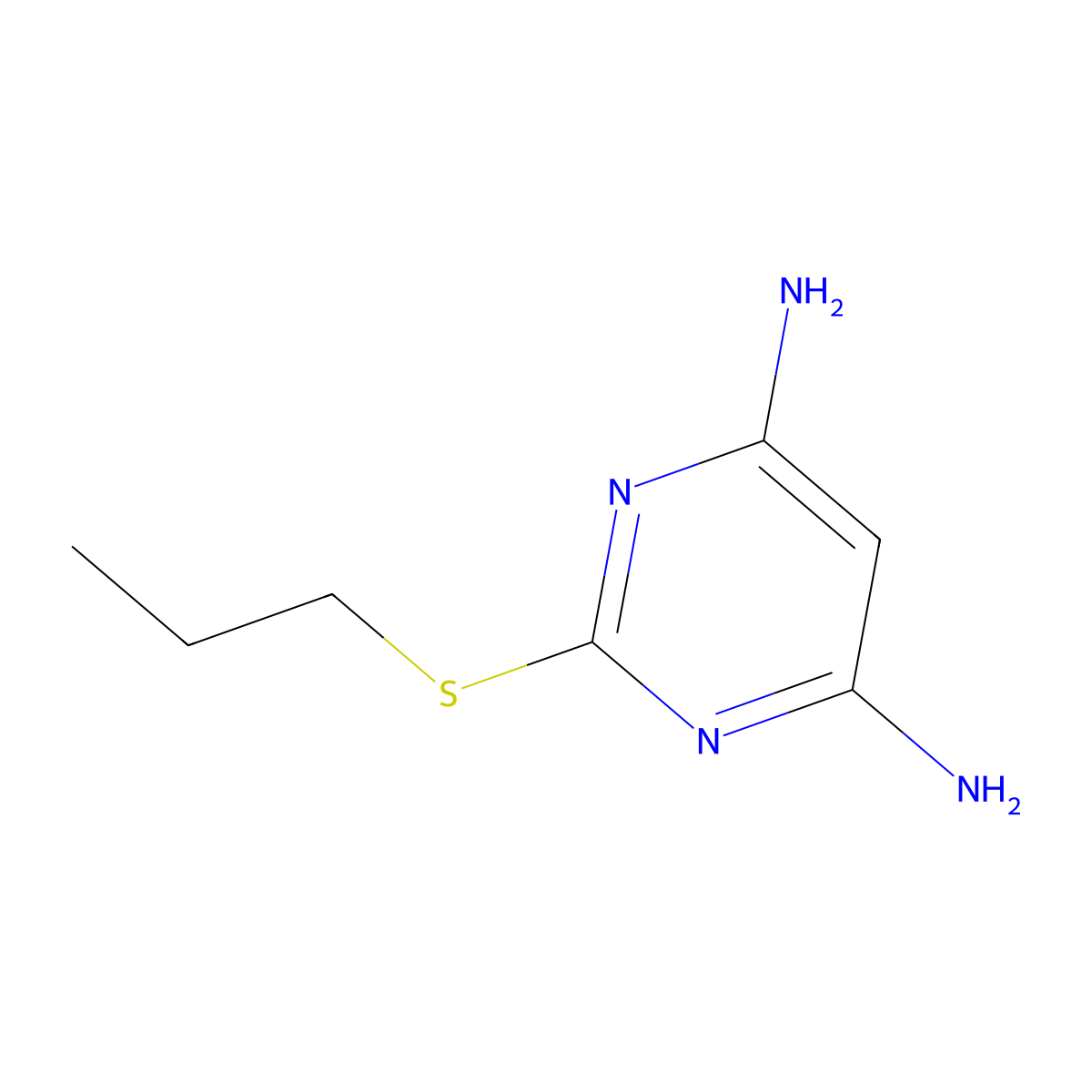 2-(Propylthio)pyrimidine-4,6-diamine molecular structure, CAS 84890-69-7