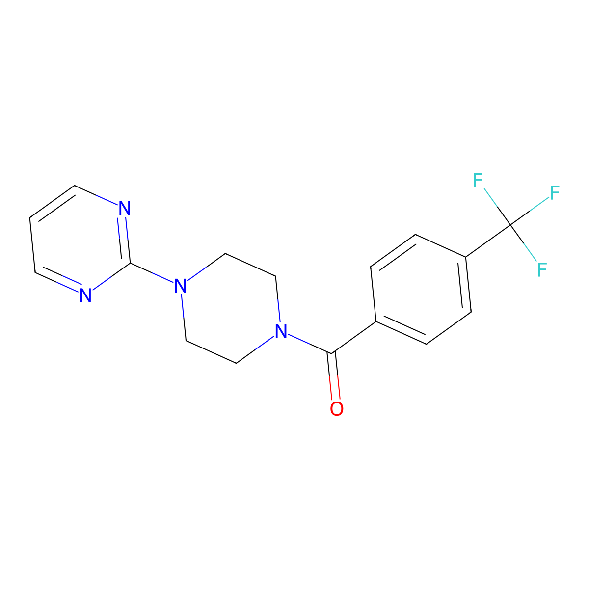 [4-(2-Pyrimidinyl)piperazino][4-(trifluoromethyl)phenyl]methanone molecular structure, CAS 848904-66-5